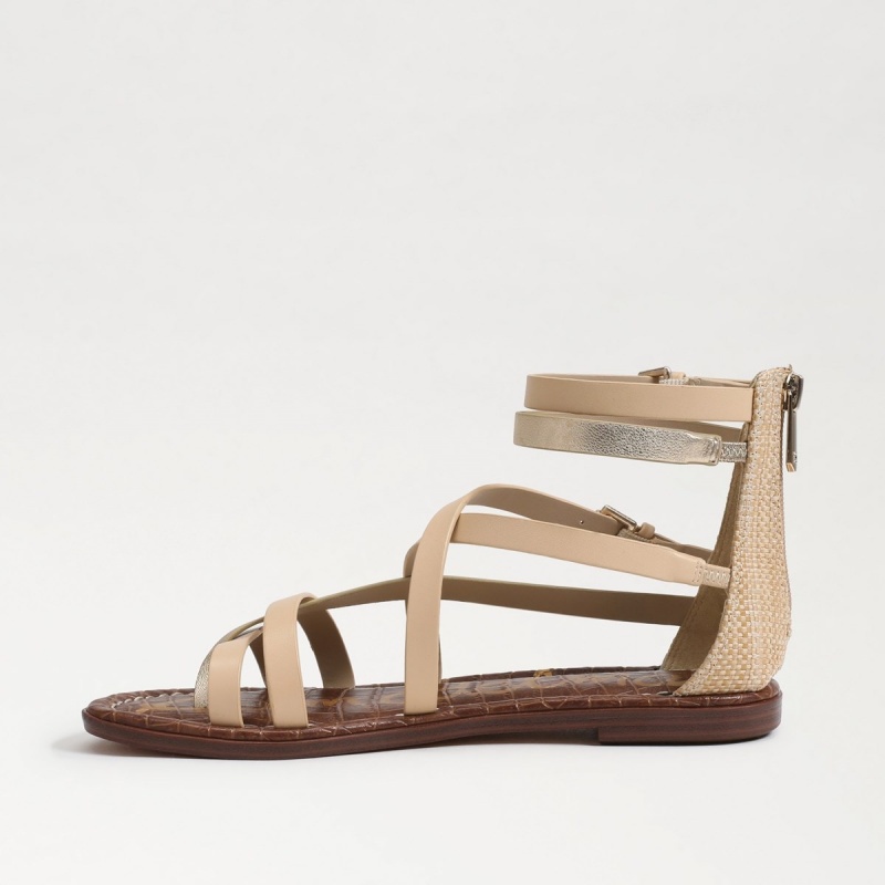 Sandalias Sam Edelman Gibbs Gladiator Mujer Natural Sand | ESDYB36149