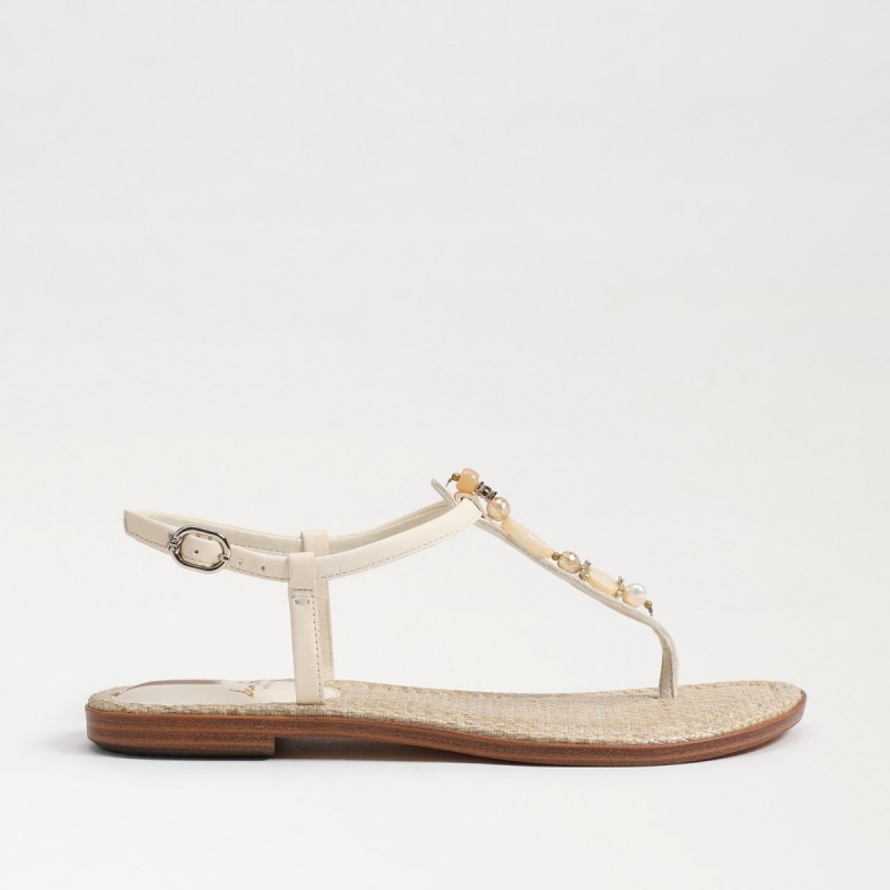 Sandalias Sam Edelman Gigi Retro Tanga Mujer Modern Ivory | LESSX77236