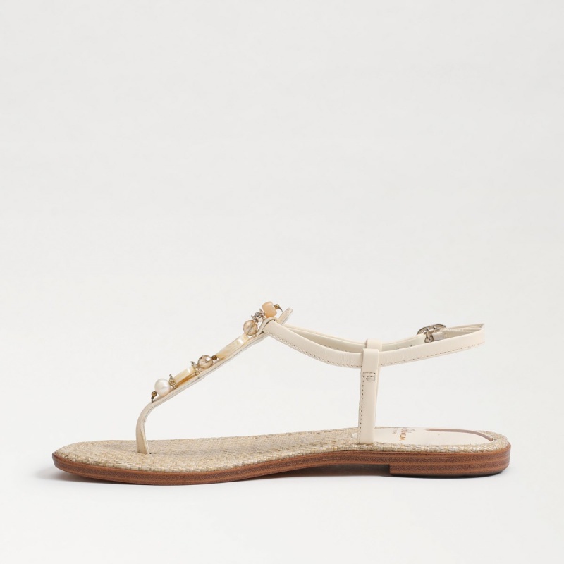 Sandalias Sam Edelman Gigi Retro Tanga Mujer Modern Ivory | LESSX77236