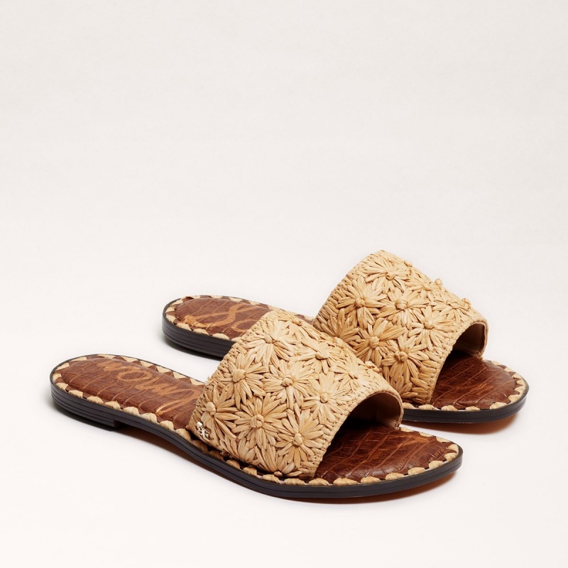 Sandalias Sam Edelman Giovanna Raffia Chanclas Mujer Beechwood | SESVO45334