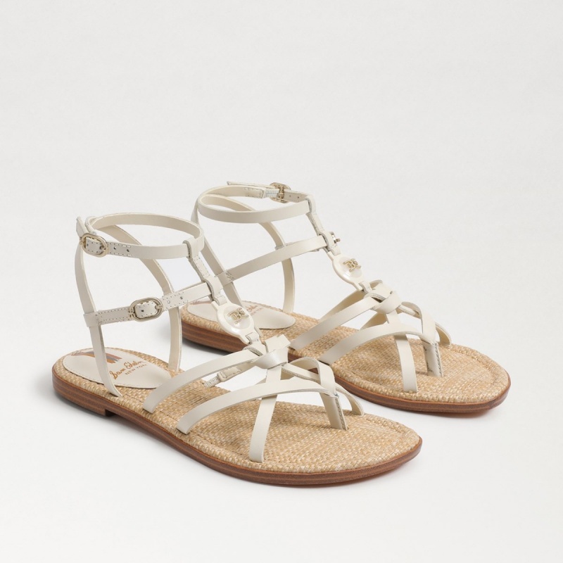 Sandalias Sam Edelman Gwen Gladiator Mujer Modern Ivory | ZESMJ98034