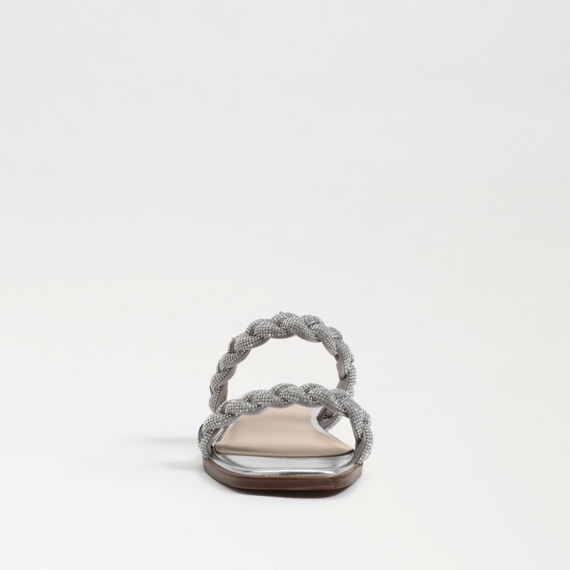 Sandalias Sam Edelman Inette Chanclas Mujer Plateadas | XESGW75176