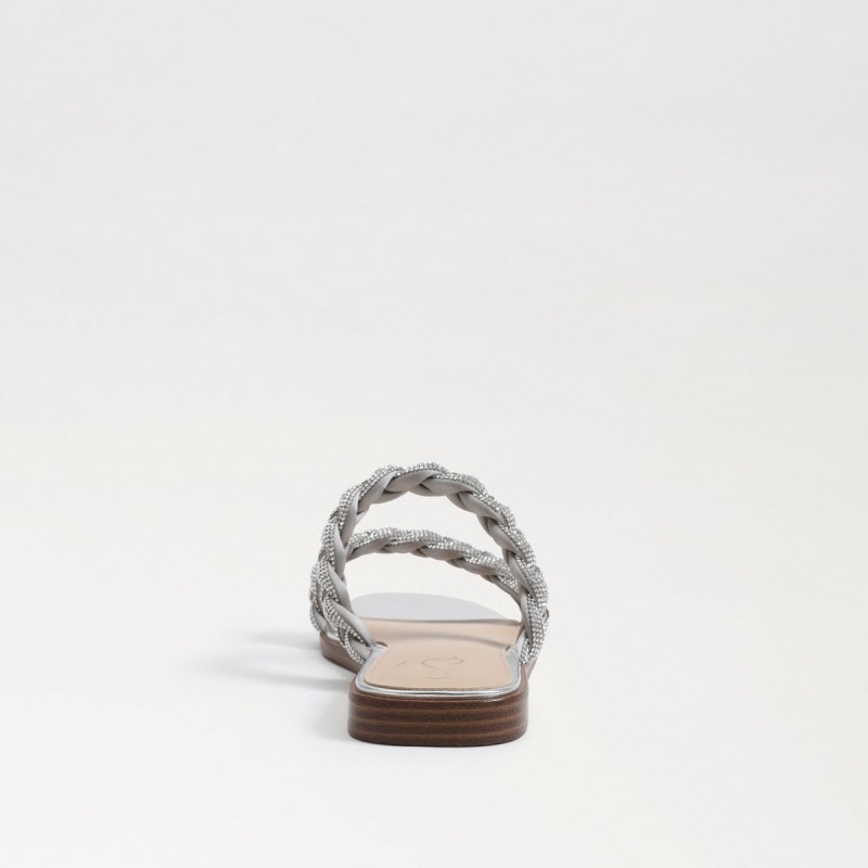 Sandalias Sam Edelman Inette Chanclas Mujer Plateadas | XESGW75176