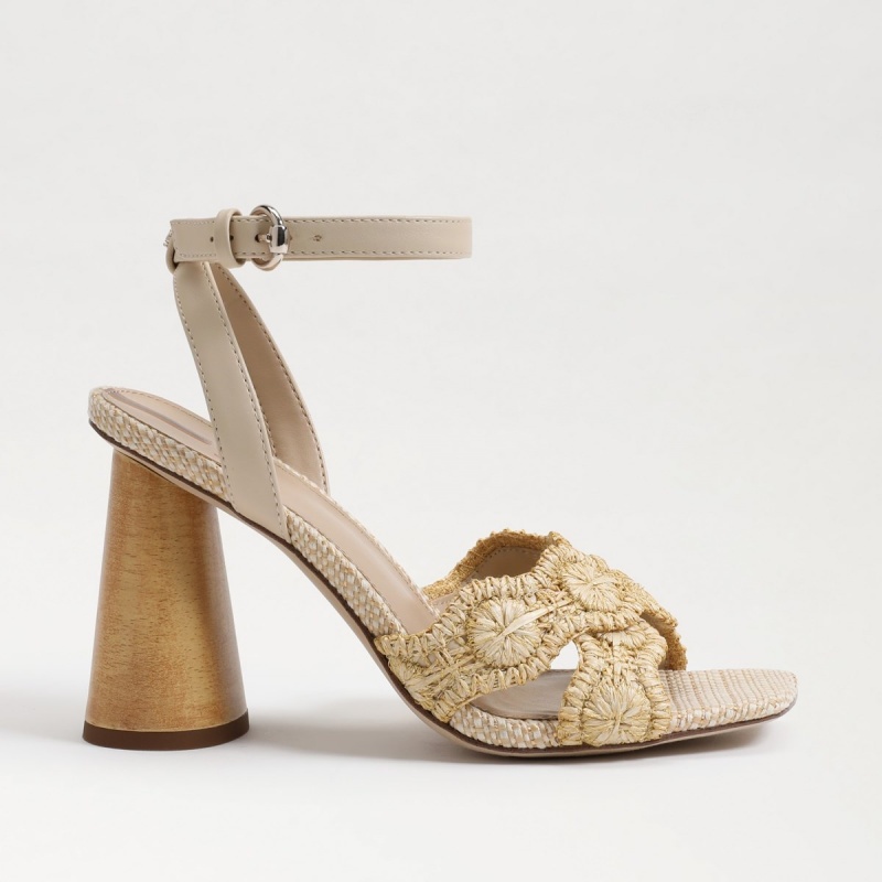 Sandalias Sam Edelman Kacie Block Mujer Natural/Summer Sand | ESEGJ41424