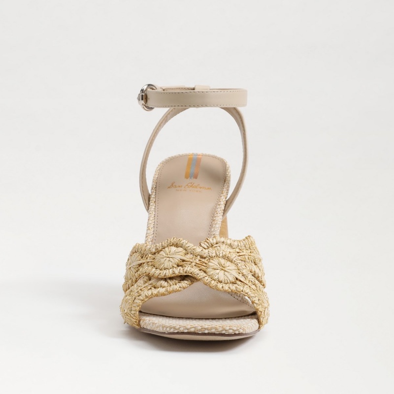 Sandalias Sam Edelman Kacie Block Mujer Natural/Summer Sand | ESEGJ41424