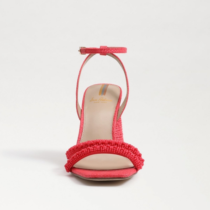 Sandalias Sam Edelman Kia Beads Block Mujer Rosas | ESXMI86461