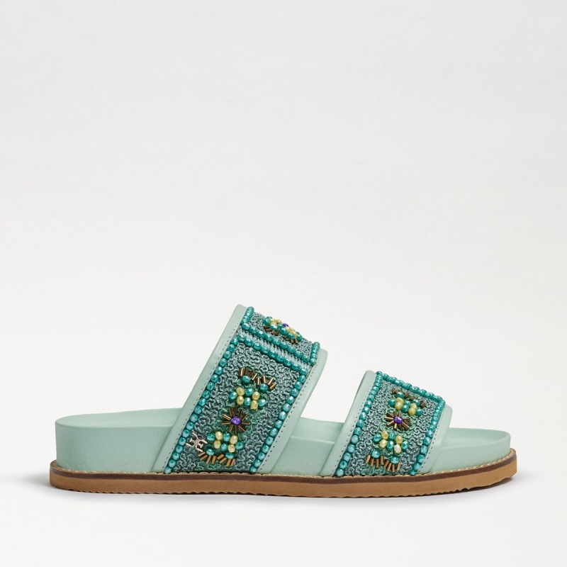 Sandalias Sam Edelman Otto Embellished Chanclas Mujer Verde Menta | TESWZ17114