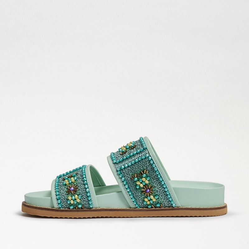 Sandalias Sam Edelman Otto Embellished Chanclas Mujer Verde Menta | TESWZ17114