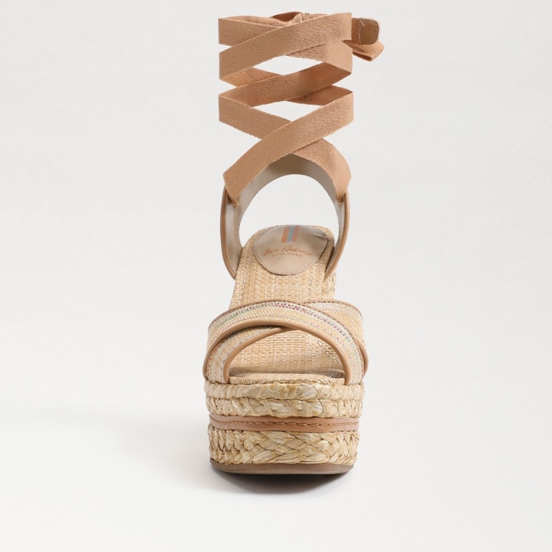 Sandalias Sam Edelman Vaughn Alpargata Mujer Natural Multi Raffia | BESSD59982