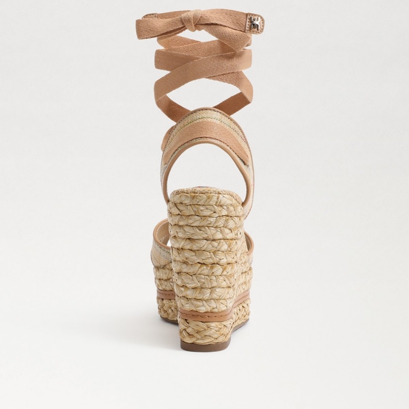 Sandalias Sam Edelman Vaughn Alpargata Mujer Natural Multi Raffia | BESSD59982