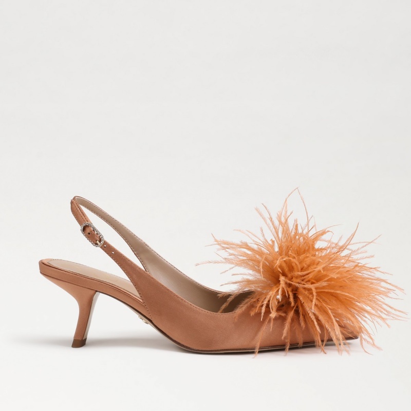 Tacones Sam Edelman Bianka Feather Destalonadas Pump Mujer Warm Blush | LESSX96738