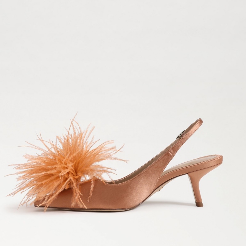 Tacones Sam Edelman Bianka Feather Destalonadas Pump Mujer Warm Blush | LESSX96738