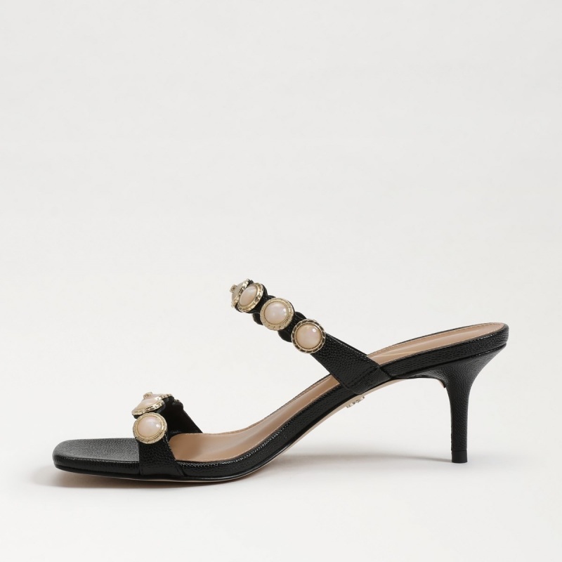 Tacones Sam Edelman Palma Kitten Mule Mujer Negras | ESIIZ30082