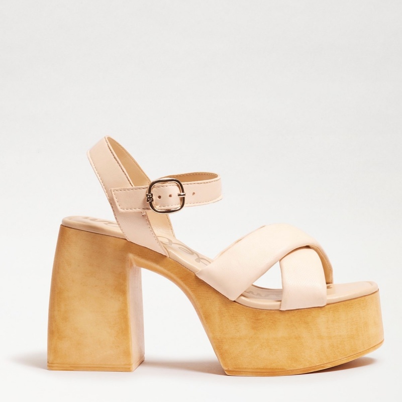 Tacones Sam Edelman Suzannah Plataforma Block Mujer Ivory | ESZDE39393