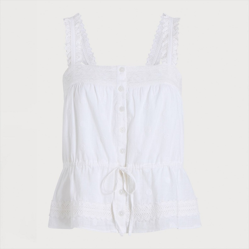 Tops Sam Edelman Adeline Tank Accessories Blancas | ESZDE51580