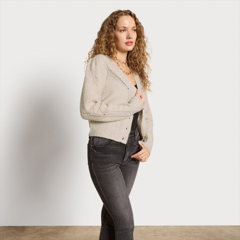 Tops Sam Edelman Julietta Cardigan Accessories Heather Oatmeal | ESXBR12995