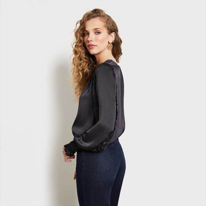 Tops Sam Edelman Long Sleeve Varick Accessories Negras | ESCIF48502