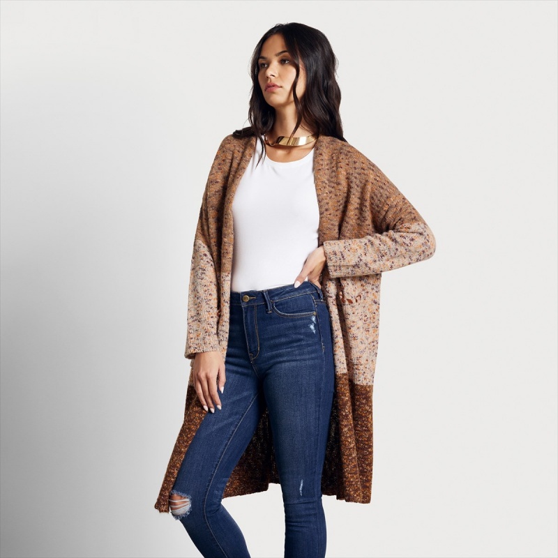 Tops Sam Edelman Nyla Long Cardigan Accessories Stucco | PESER84567