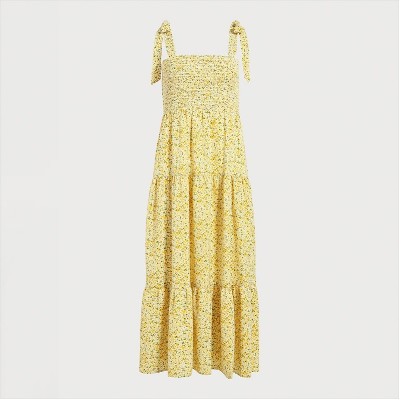 Vestido Sam Edelman Floral Maxi Accessories Amarillo | ESXMI14654