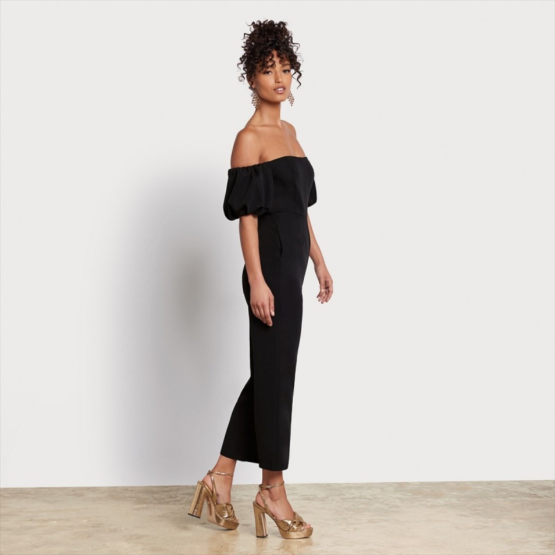 Vestido Sam Edelman Off Shoulder Accessories Negras | UESTG92084