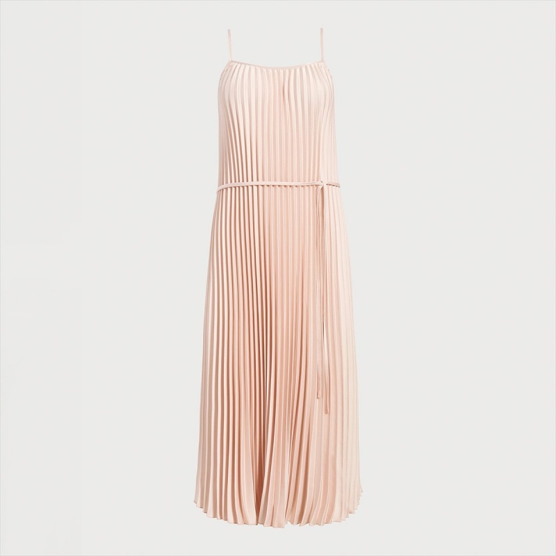 Vestido Sam Edelman Plisado Midi Accessories Blush | GESEC66512