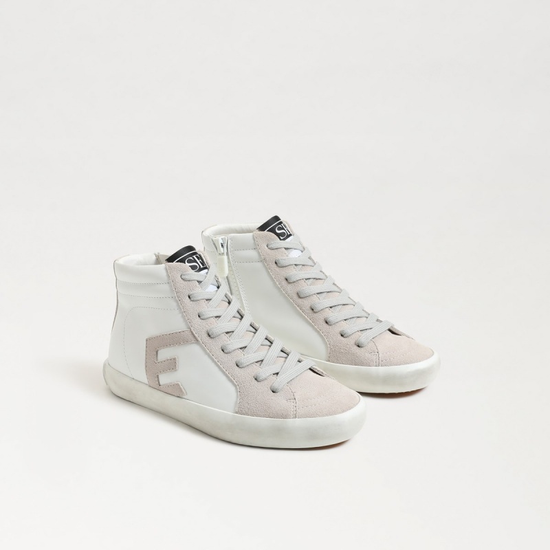 Zapatillas Sam Edelman Avon High Top Niña White/Lily | TESWZ75649