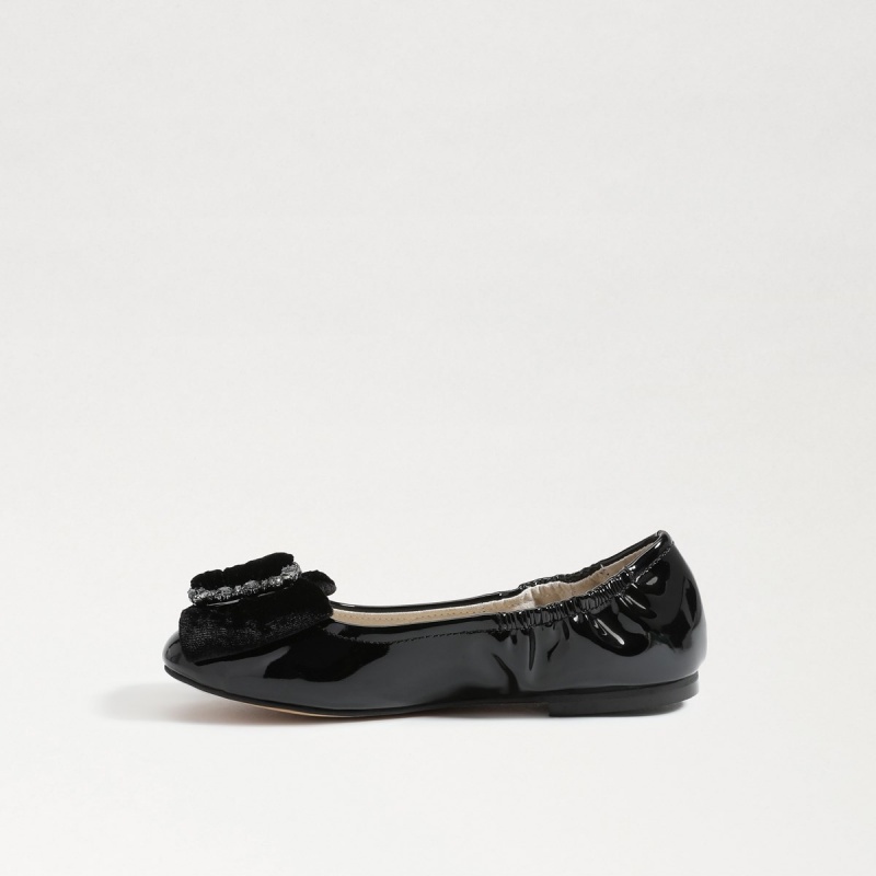 Zapatos Planos Sam Edelman Farah Ballet Niña Negras | EESHC52169