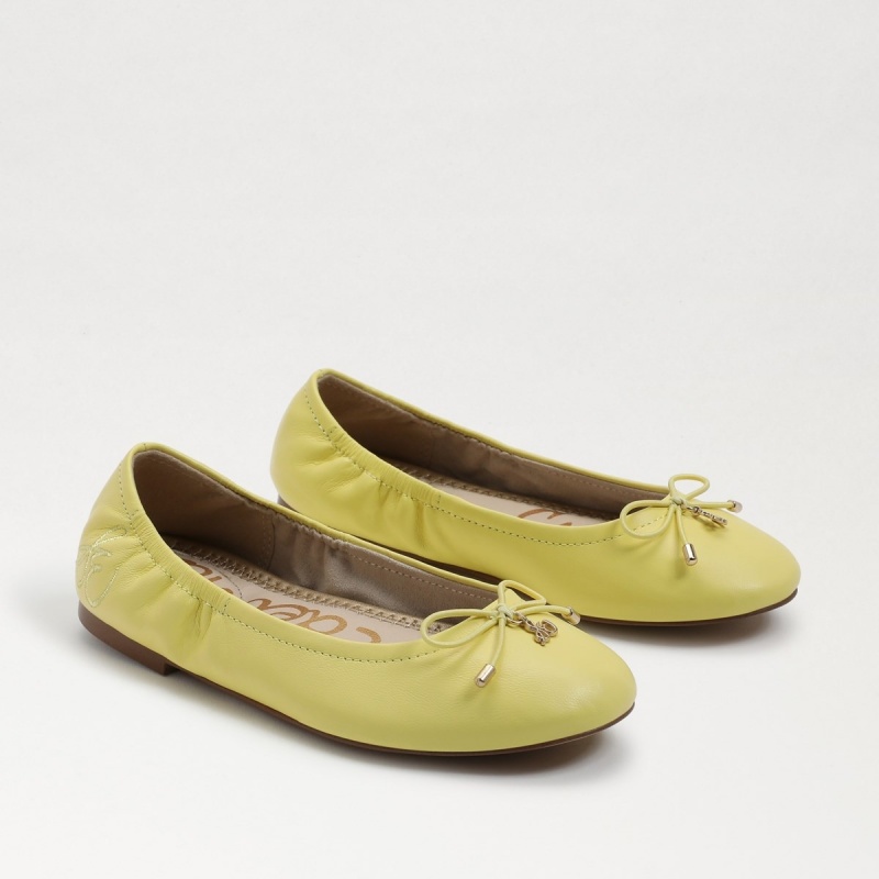 Zapatos Planos Sam Edelman Felicia Ballet Niña Amarillo | UESTG68139