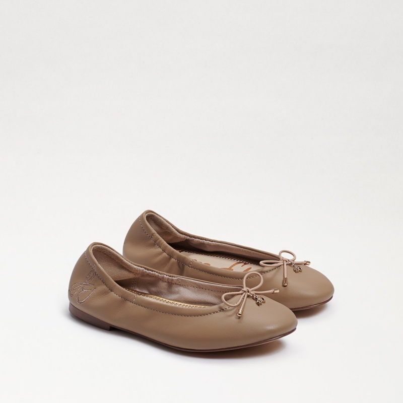 Zapatos Planos Sam Edelman Felicia Ballet Niña Classic Nude Leather | DESKV75455