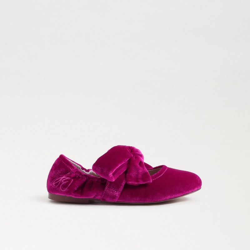 Zapatos Planos Sam Edelman Felicity Ballet Niña Raspberry Velvet | ESJBT52854