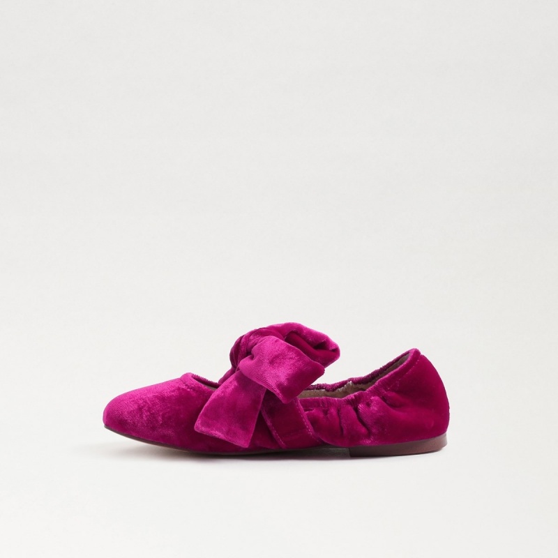 Zapatos Planos Sam Edelman Felicity Ballet Niña Raspberry Velvet | ESJBT52854