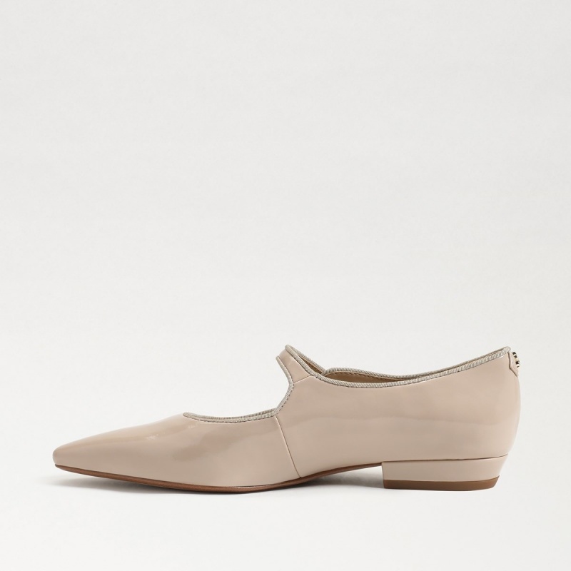 Zapatos Planos Sam Edelman Jene Mary Jane Pointed Puntera Mujer Chai Latte Patent | SESVO84012