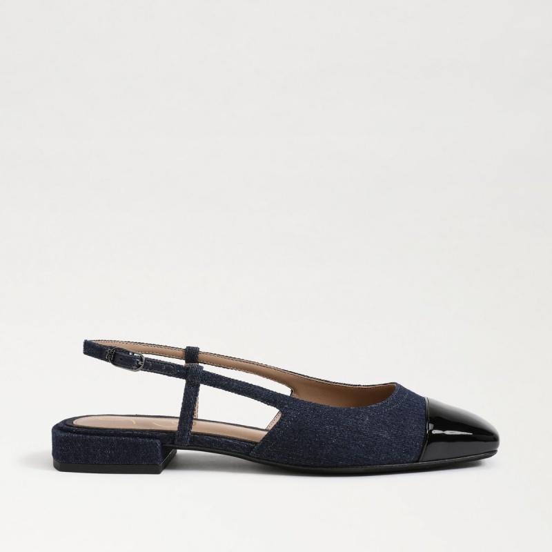 Zapatos Planos Sam Edelman Kara Destalonadas Mujer Navy/Black | TESPQ37085