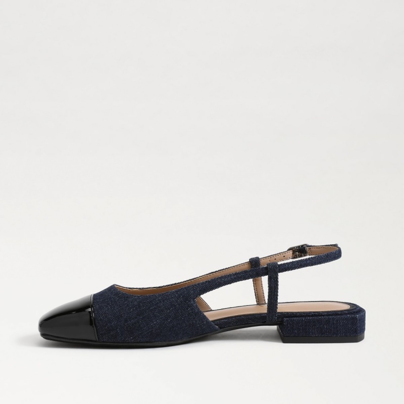 Zapatos Planos Sam Edelman Kara Destalonadas Mujer Navy/Black | TESPQ37085